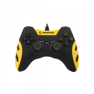 Gamepad Rampage SG-R218 Smash Yellow - pentru PC/PS3 Gamepad Rampage SG-R218 Smash Yellow - pentru PC/PS3